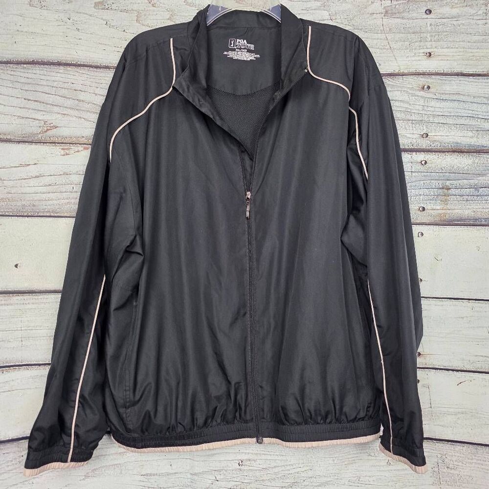 PGA Tour Full Zip Golf Jacket Black XL